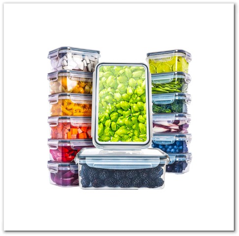 Plastic Food Storage Containers with Lids